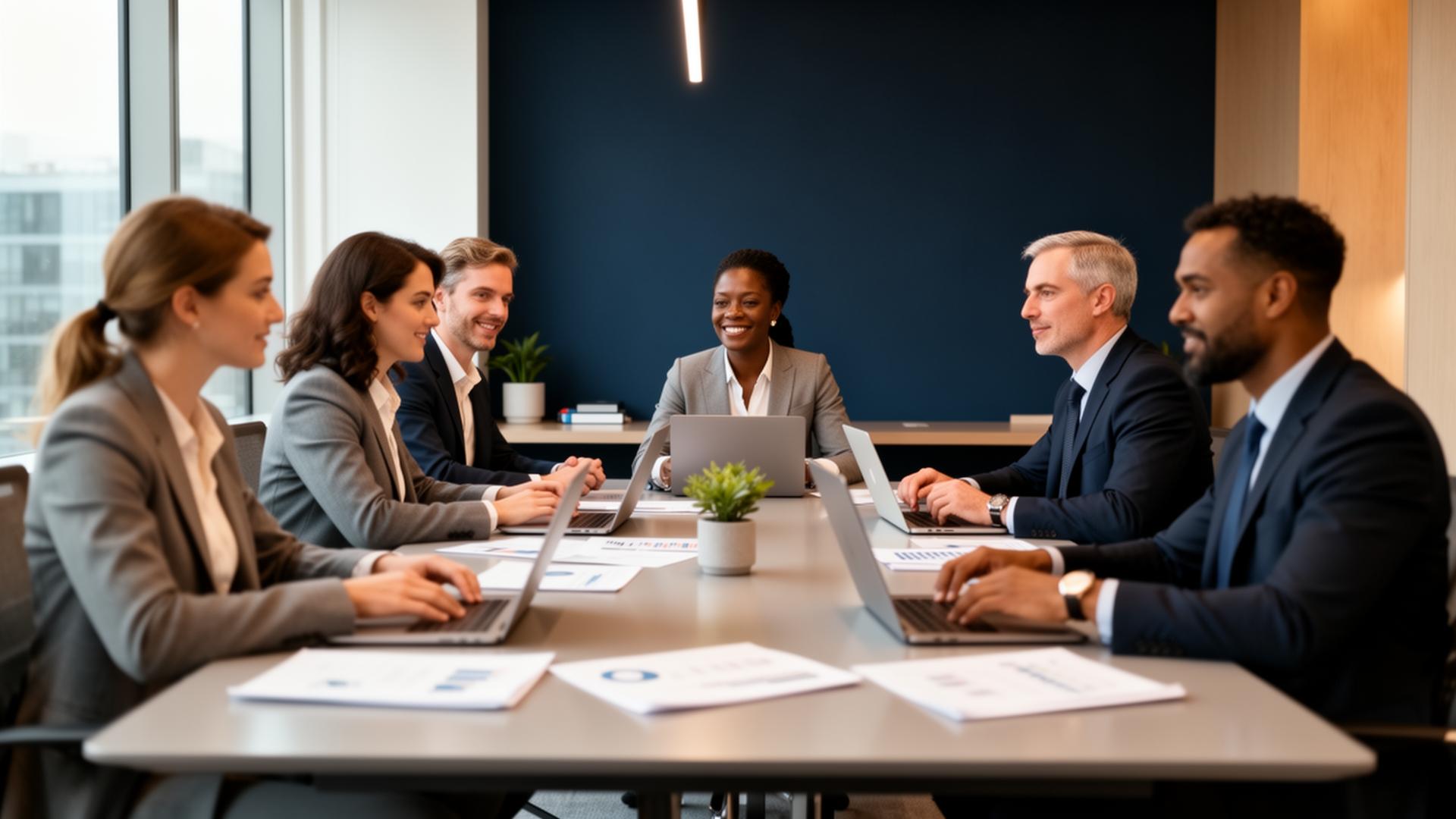 Equipe Benitech em reunião de consultoria